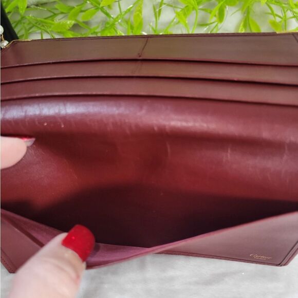 Authentic Cartier Bifold Bordeaux Wallet - Picture 8 of 14
